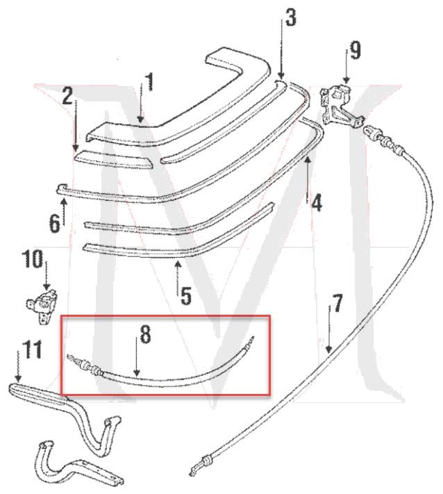 TOP LOCK RELEASE CABLE
