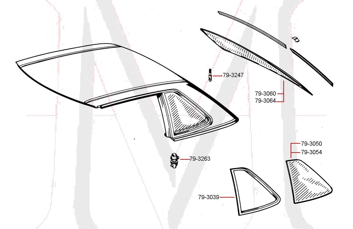 REAR HARDTOP GLASS - NON-HEATED