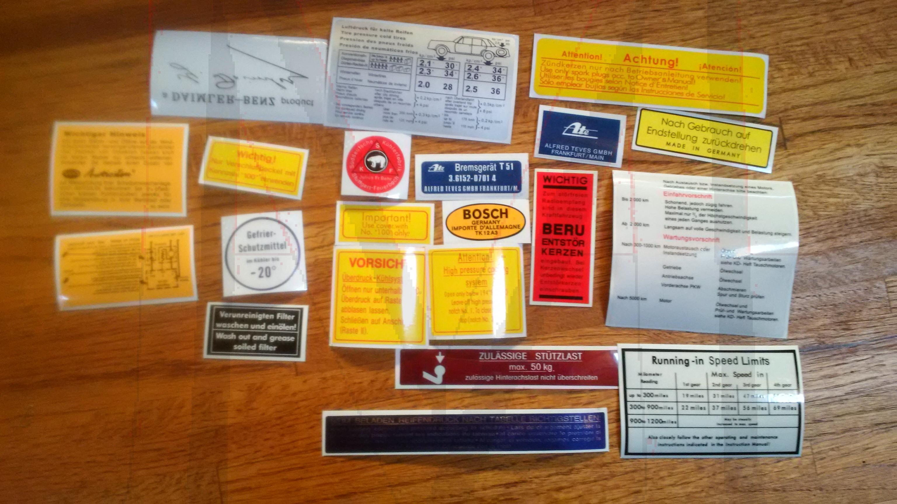 DECAL SET - 18 PIECE