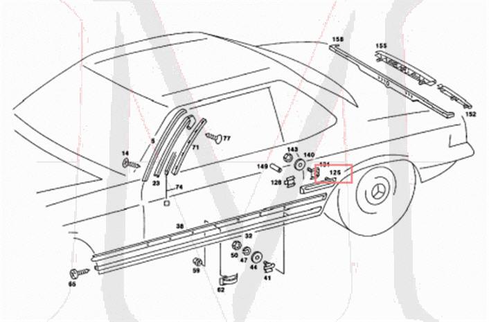 REAR FENDER MOLDING RIGHT